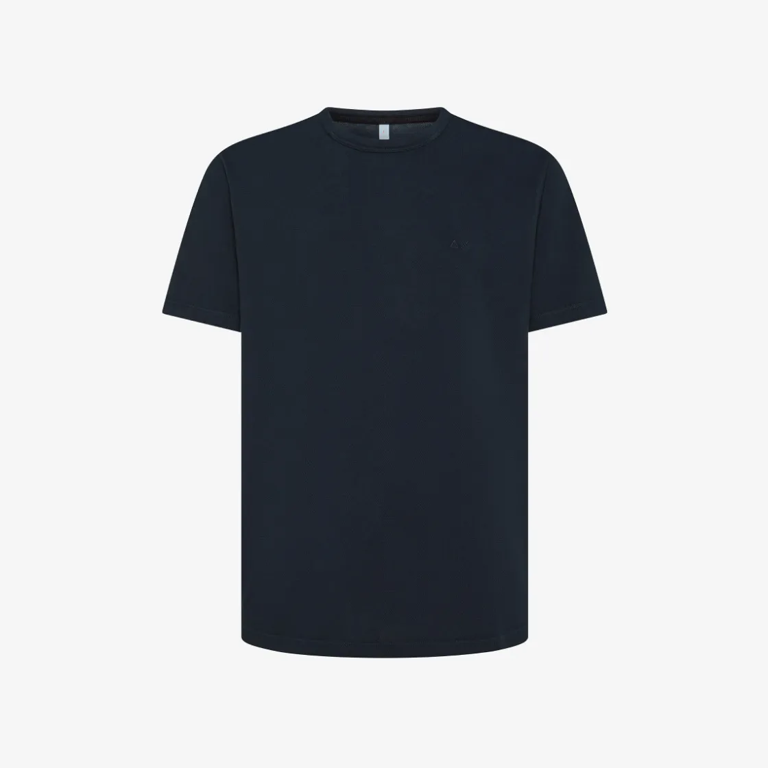 Fashion T-shirt in piquet di cotone blu navy Uomo T-Shirts