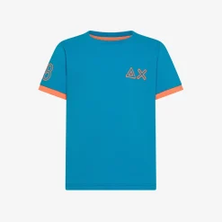 Hot T-shirt in piquet di cotone ottanio chiaro Bambino T-Shirts