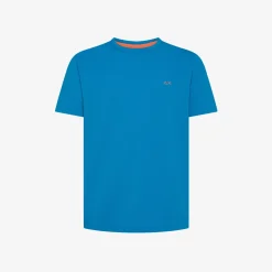 Hot T-shirt in piquet di cotone ottanio chiaro Uomo T-Shirts