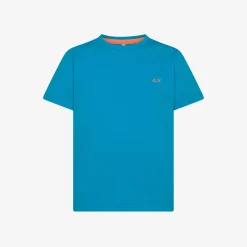 Sale T-shirt in piquet di cotone ottanio chiaro Bambino T-Shirts
