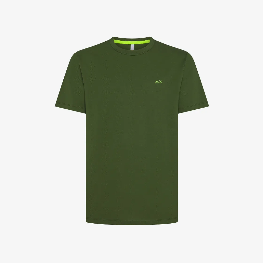Fashion T-shirt in piquet di cotone verde scuro Uomo T-Shirts