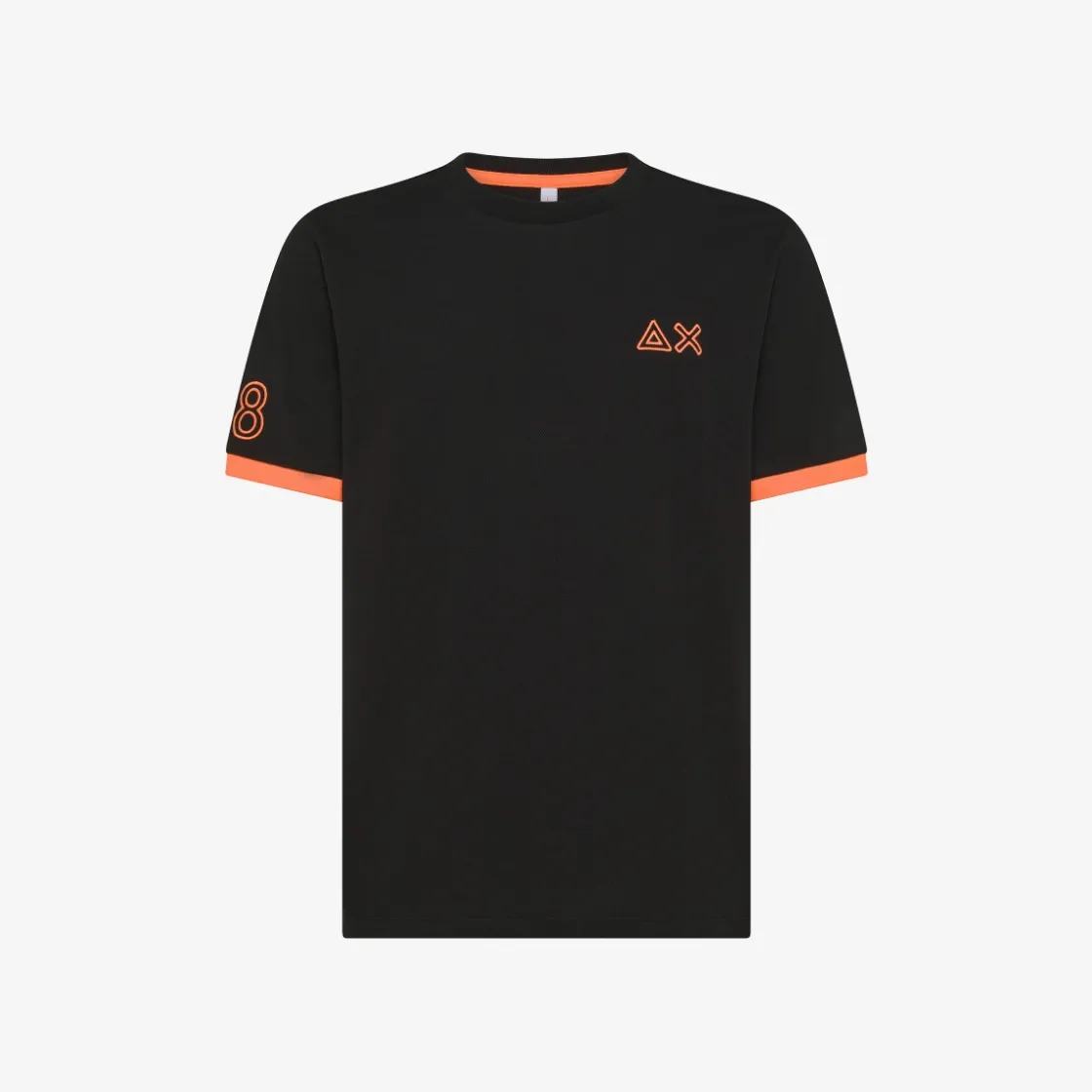 Hot T-shirt in piquet nero con ricami Uomo T-Shirts