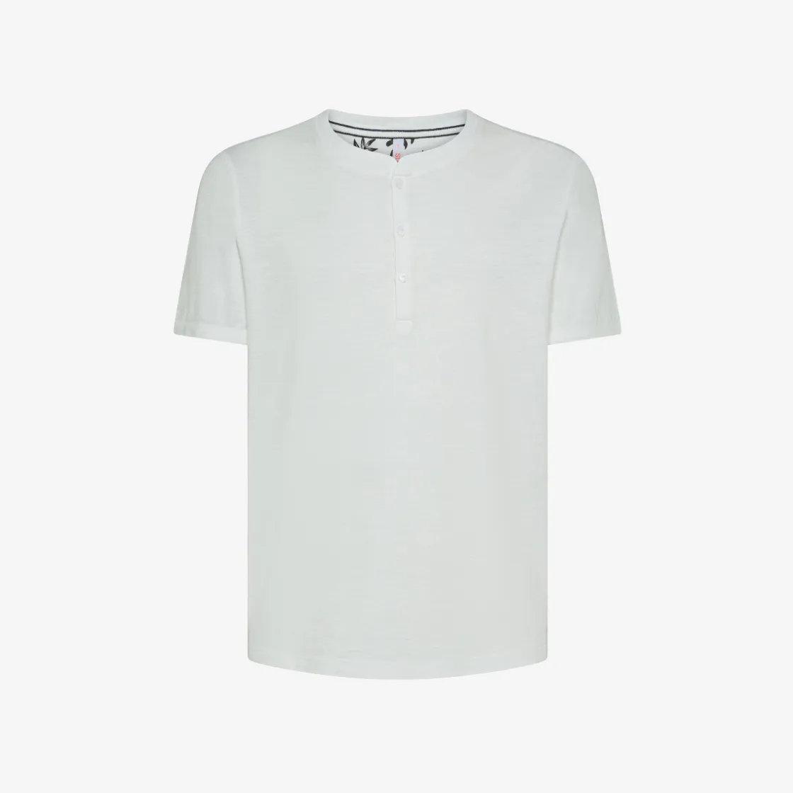 Online T-shirt serafino in jersey di cotone bianco panna Uomo T-Shirts