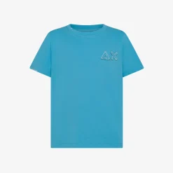 Outlet T-shirt turchese con lavaggio vintage Bambino T-Shirts
