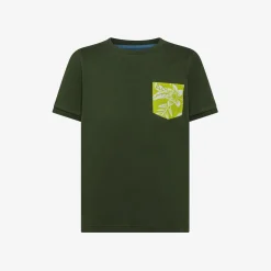 Online T-shirt verde scuro con stampa floreale Bambino T-Shirts